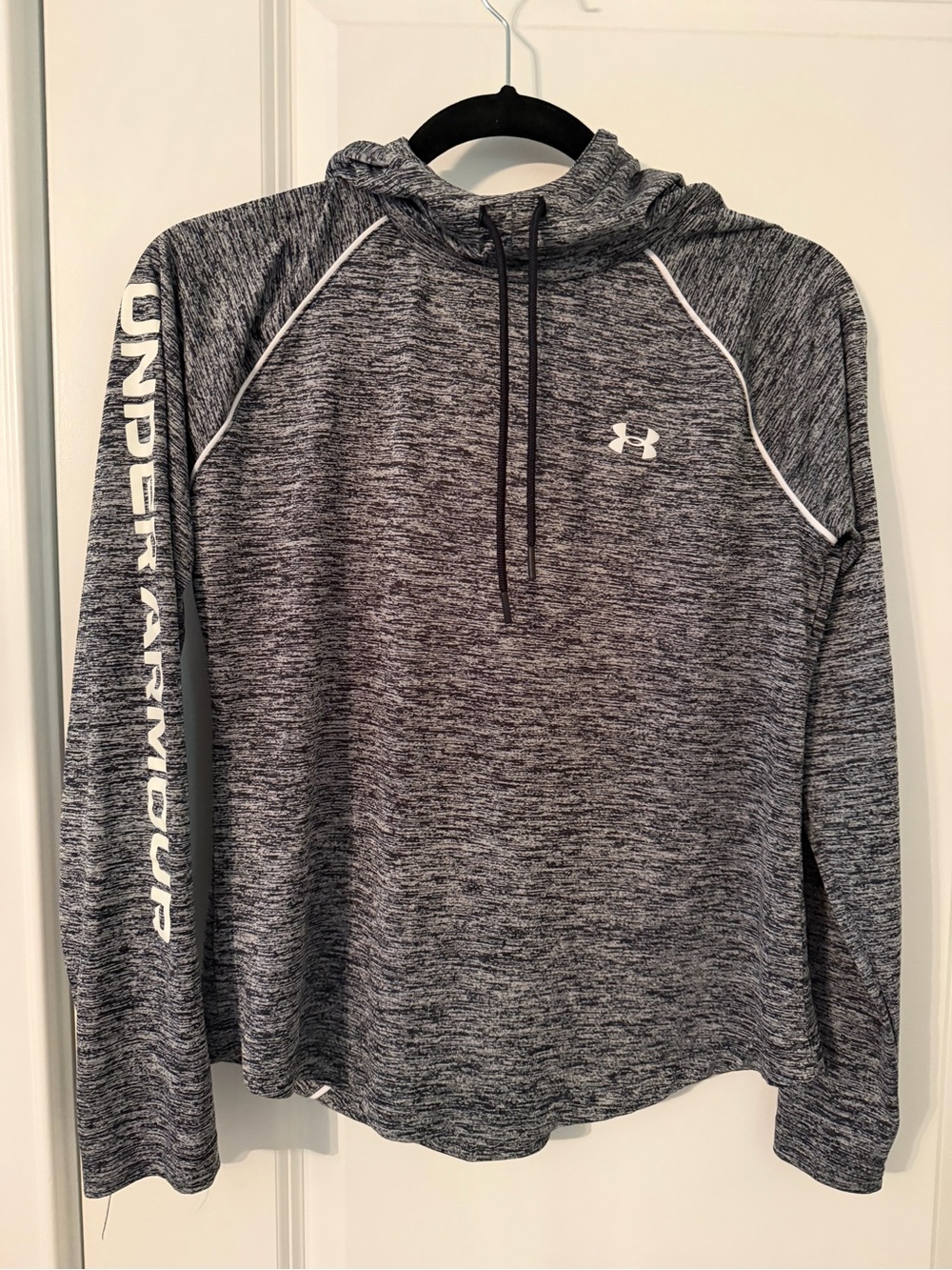 Under Armour Black and Gray Heather Long Sleeve T-shirt